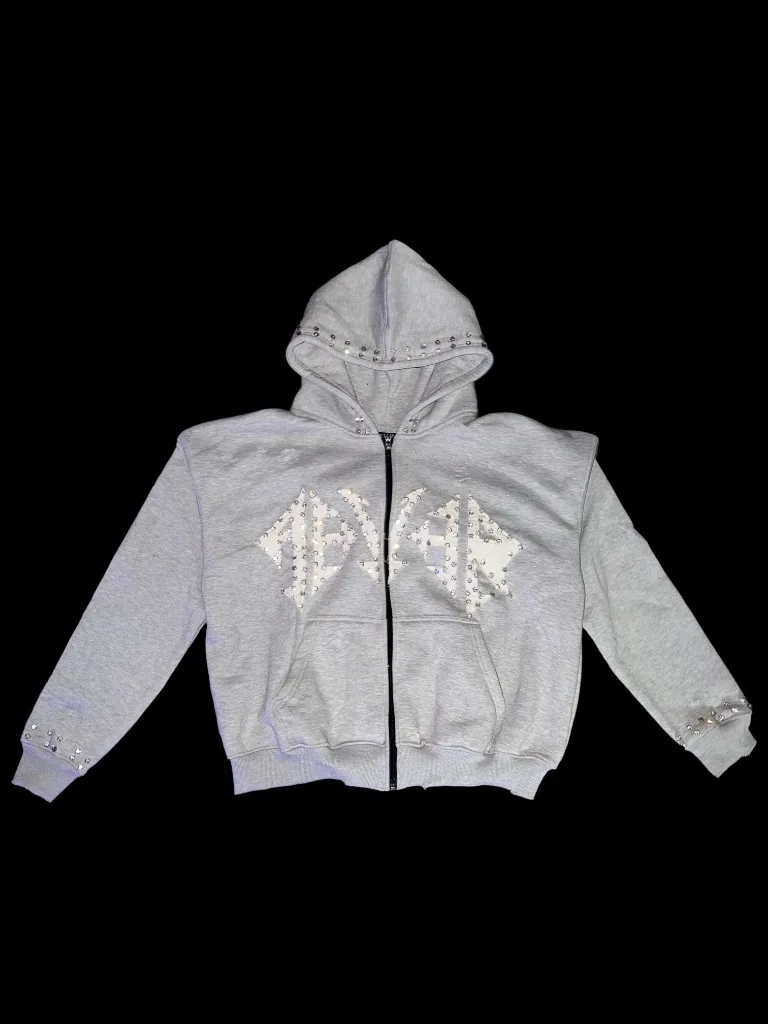 Zip-Up Hoodie — Grey