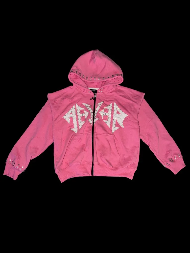 Zip-Up Hoodie — Pink